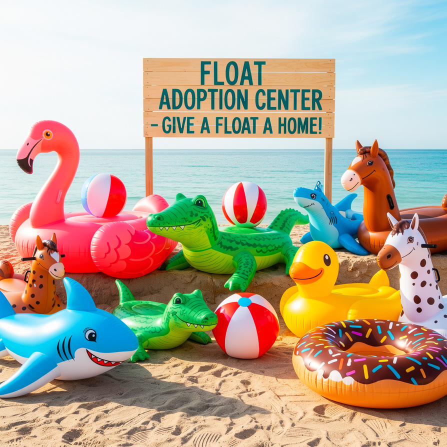 A well-loved inflatable float finding a new home.